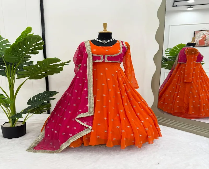Beautiful Georgette Anarkali Style Suit Sets